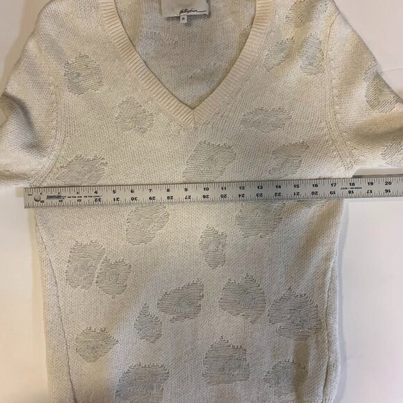 3.1 Phillip Lim Women's Ivory Floral Wool Cashmere Blend Contrast Sweater Size M - Picture 11 of 13